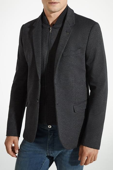 CHARCOAL SUIT JACKET WITH LITTLE CHECKS by IKKS