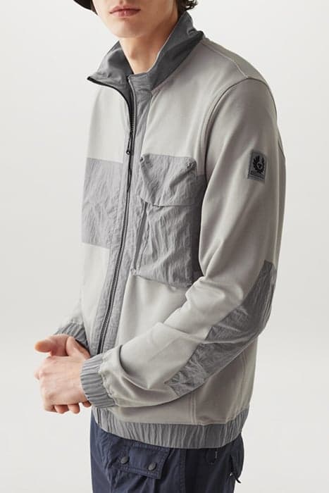 SEAL FULL ZIP SWEATSHIRT OLD SILVER by Belstaff