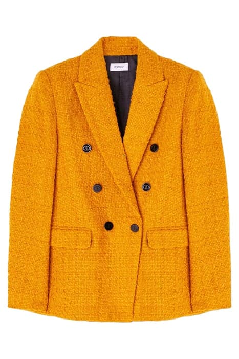 DOUBLE-BREASTED TWEED OVERSIZED JACKET YELLOW by Motivi