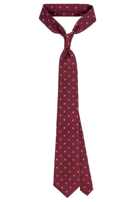 DARK RED FLOWERS TIE by Suitsupply