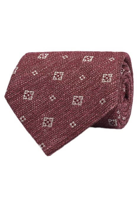 DARK RED FLOWERS TIE by Suitsupply