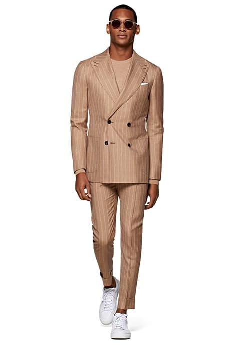 MID BROWN STRIPED HAVANA SUIT by Suitsupply