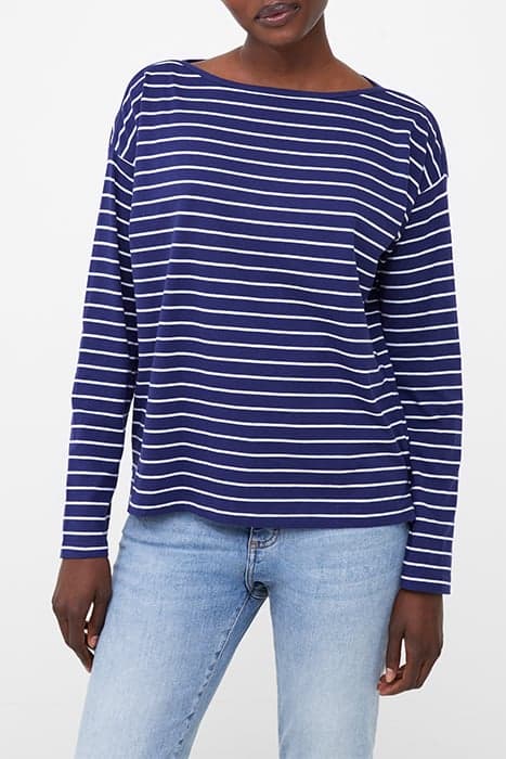 BOAT NECK BRETON L/S DK NAVY/ECRU by French Connection