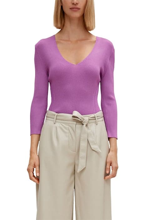 PULLOVER, V-NECK, 3/4 SLEEVE LILAC/PINK by Comma