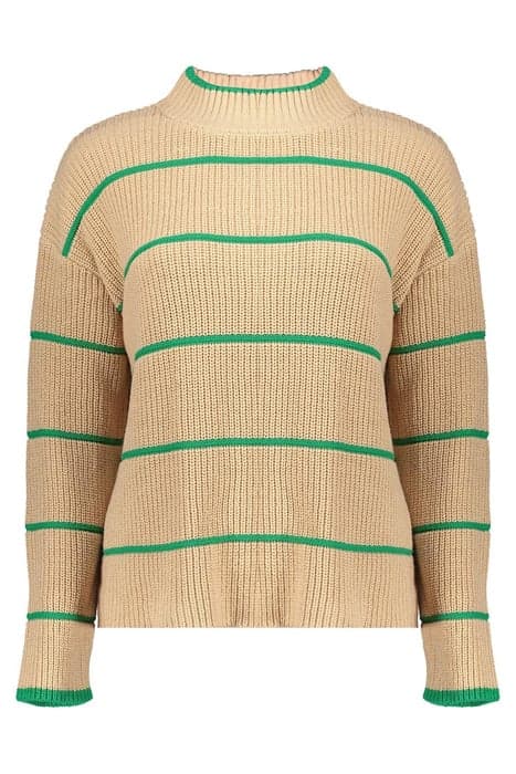 PULLOVER STRIPES SAND/GRASS GREEN by Geisha