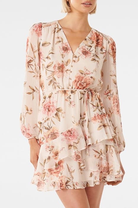 ELIESSE BUTTON FRONT MINI BLUSH PETRA FLORAL by Forever New