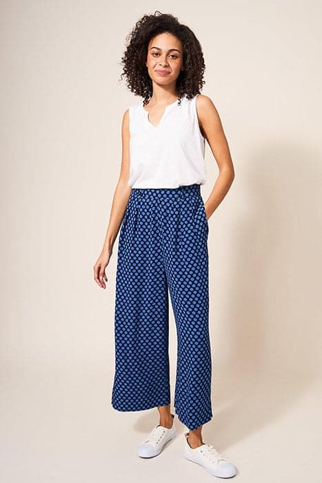 NOVA CRINKLE CULOTTES BLUE MLT by White Stuff