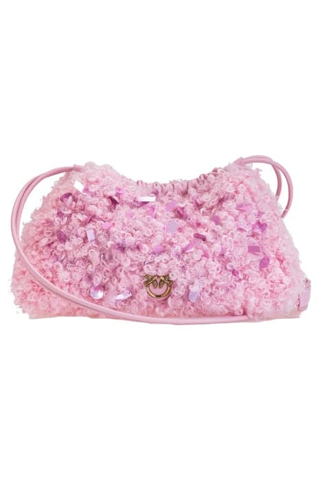 CLOUD CLASSIC POUCH NEON CURLS ANTIQUE PINK-ANTIQUE GOLD by PINKO