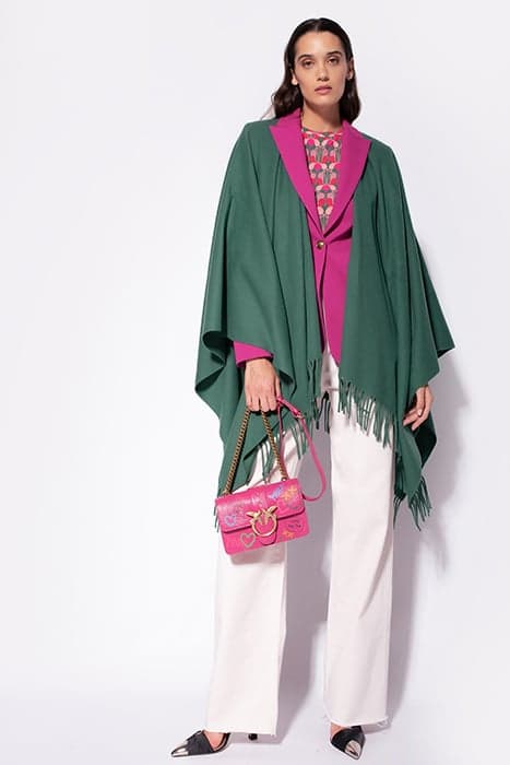 SEGUNDA PONCHO LANA SOFT GREEN-PINE CONE by PINKO