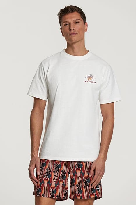 MEN TEE TACO TUESDAY JET STREAM WHITE by Shiwi