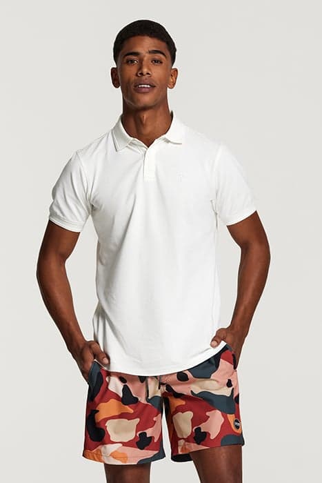 MEN STRETCH POLO JUSTIN JET STREAM WHITE by Shiwi