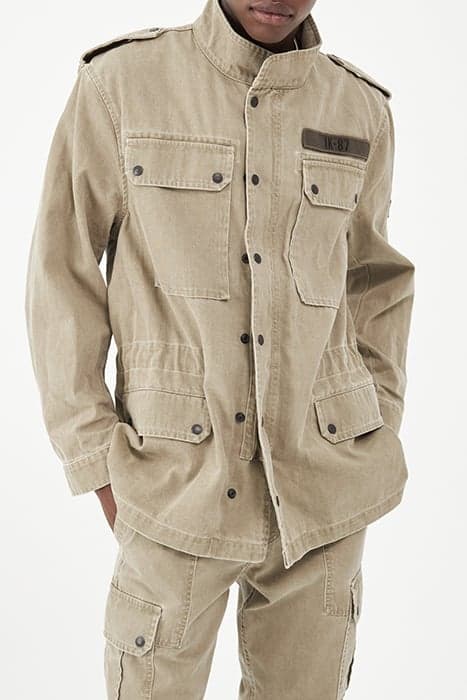 LIGHT KHAKI TERRA® DENIM SAFARI JACKET by IKKS