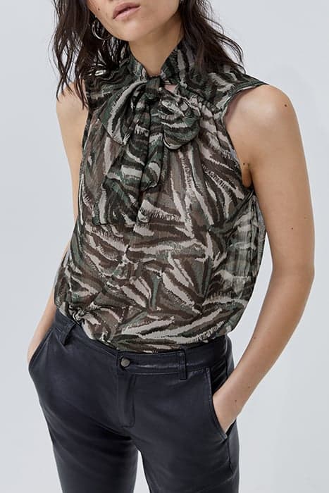 CAMOUFLAGE JUNGLE PRINT LUREX TOP by IKKS