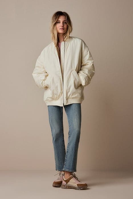 JACKET PADDED SATIN IVORY by Summum Woman