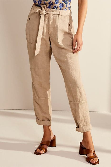 LOOSE FIT PANTS FLOWY LINEN TENCEL ALPACA by Summum Woman