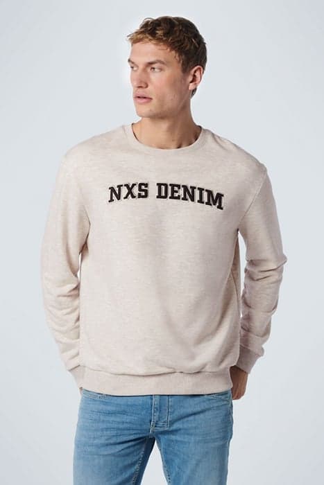 SWEATER CREWNECK MELANGE SAND MELANGE by No Excess