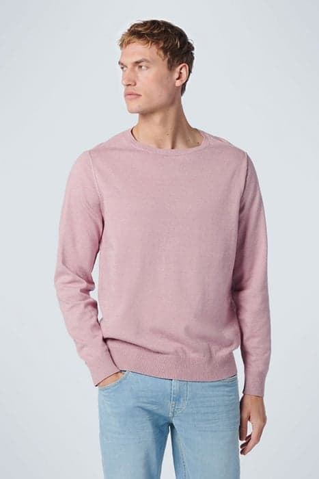 PULLOVER CREWNECK 2 COLOURED MELANGE MAUVE by No Excess