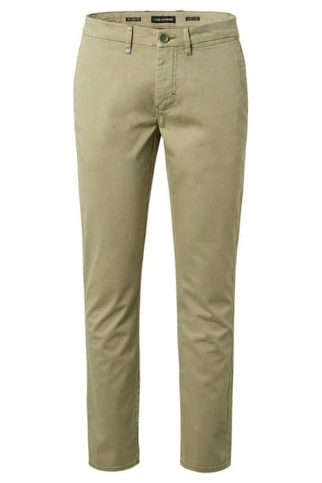 PANTS CHINO GARMENT DYED STRETCH SMOKE GREEN by No Excess