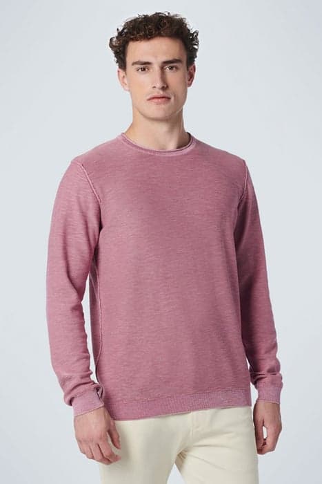 PULLOVER CREWNECK GARMENT DYED + STONE WASHED MAUVE by No Excess