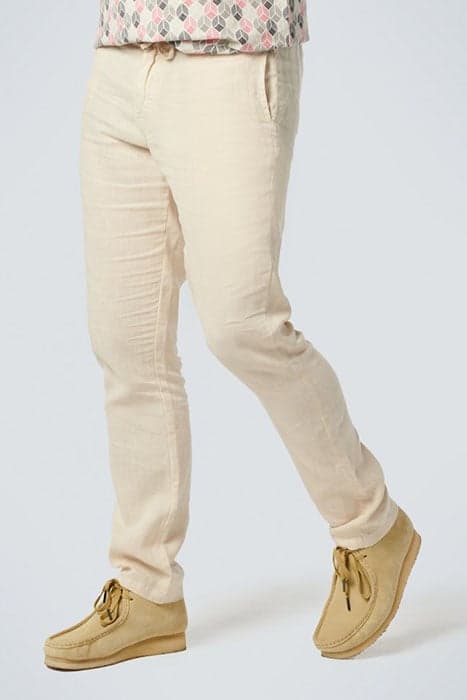 PANTS LINEN GARMENT DYED CREAM by No Excess