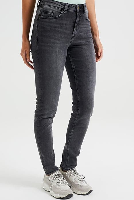 5-POCKET HIGH RISE DARK GREY by WE Fashion