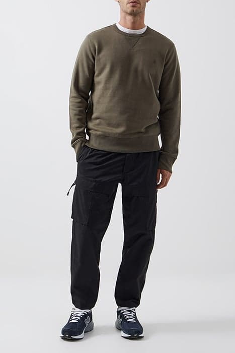 CREW NECK SWEATSHIRT KHAKI/DARK NAVY by French Connection