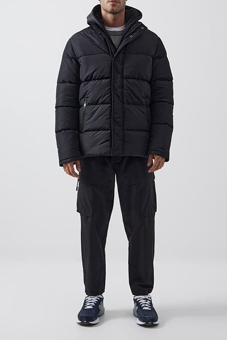 ROW FLEECE PUFFER COAT BLACK/BLACK by French Connection