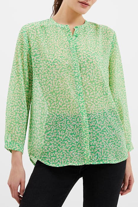 CADIE RECYCLED CRINKLE SHIRT POISE GREEN by French Connection