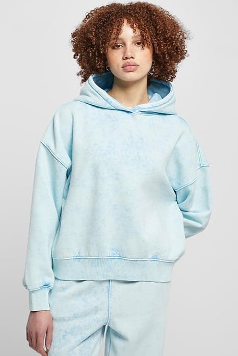 LADIES OVERSIZED TOWEL WASHED HOODY BALTICBLUE by Urban Classics