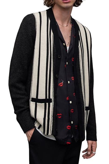 BERKLEY CARDIGAN CINDER BLACK MARL by AllSaints