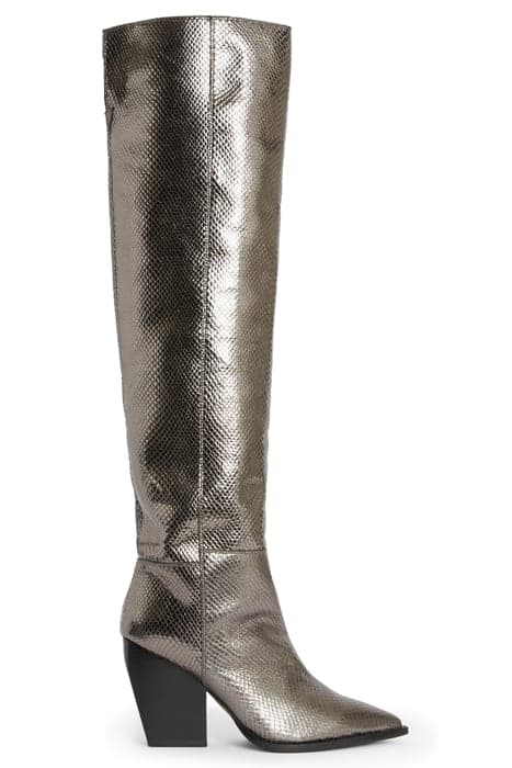 REINA SNAKE BOOT GUNMETAL GREY by AllSaints