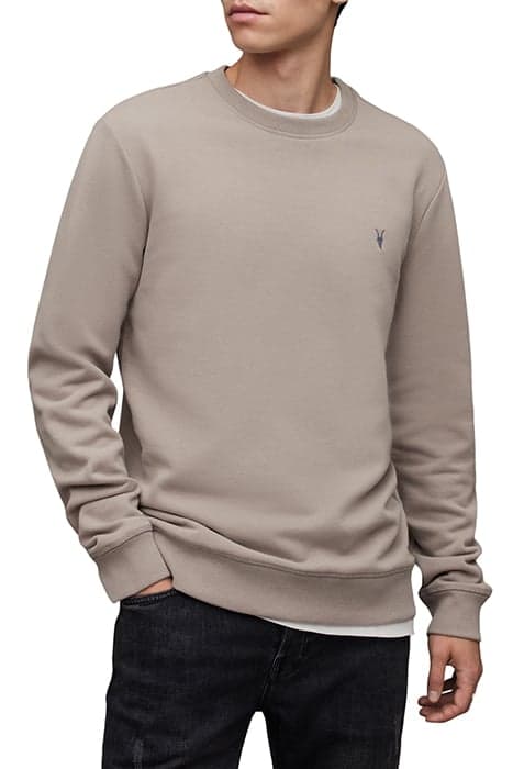 RAVEN CONTRAST CREW STONE TAUPE by AllSaints