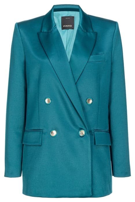 INSEGNANTE GIACCA RASO SATIN EMERALD GREEN by PINKO