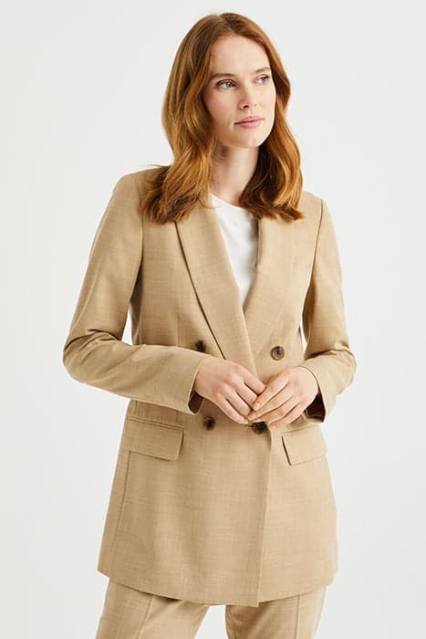 BLAZER DOUBLE BREASTED BEIGE by WE Fashion