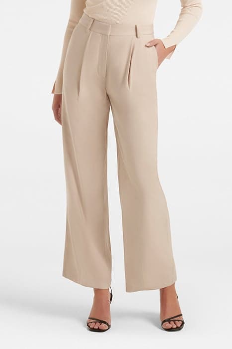 INES TAILORED STRAIGHT LEG PANT NEUTRAL by Forever New