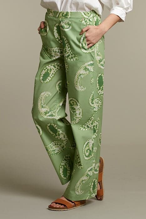 GREEN PAISLEY PANTS by River Woods