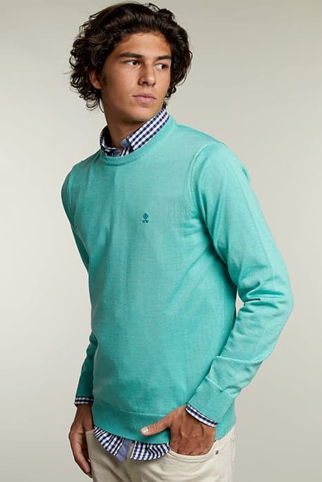 BASIC MERINO CREW NECK PULLOVER MARGARITA MIX by River Woods