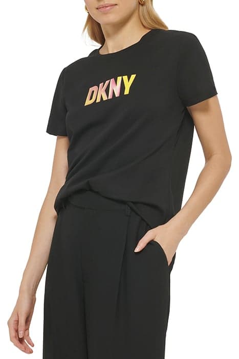 S/S REFLECTIVE LOGO BLACK by DKNY