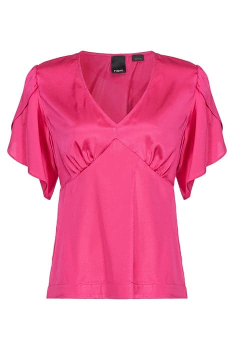 WILLIAMSON BLUSA SATIN STRETCH FUCHSIA PURPLE by PINKO