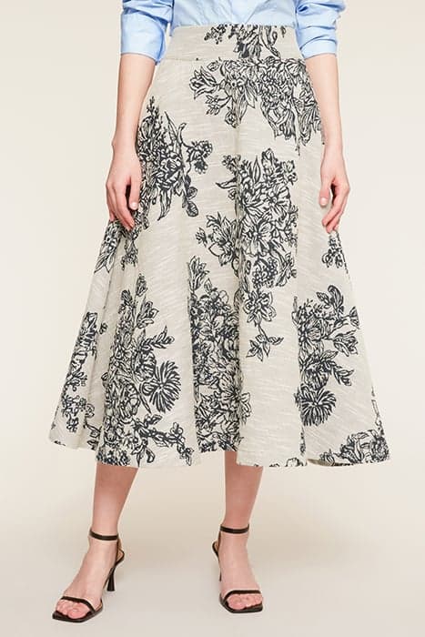 JACQUARD MIDI SKIRT WHITE by Motivi