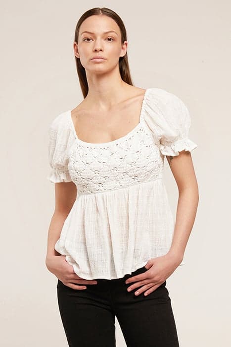 SUMMER CROCHET BLOUSE WHITE by Motivi