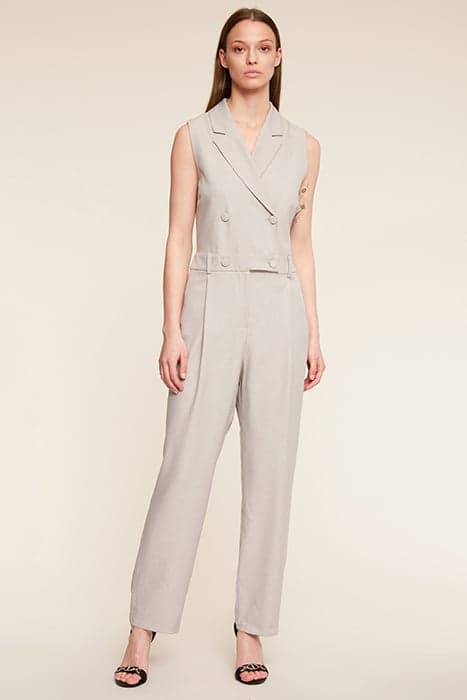 LONG DOUBLE-BREASTED JUMPSUIT GREY by Motivi