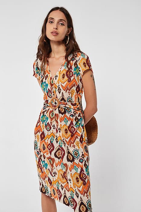 IKAT PRINT GALUF DRESS MULTICOLOR by OKY