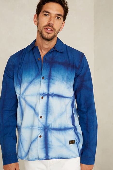 BALDER L/S SHIBORI OMBRE NATURAL INDIGO by Kings Of Indigo