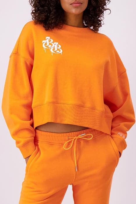 DRIPPING CREWNECK SWEATER ORANGE by Black Bananas