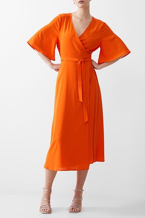 WRAP ANGEL SLV DRESS LONG MANDARIN by French Connection