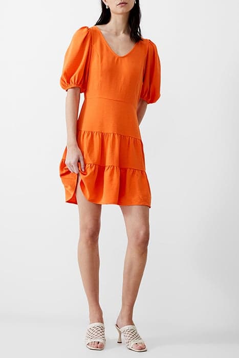 VEE TIERED CRINKLE DRESS KNEE MANDARIN by French Connection