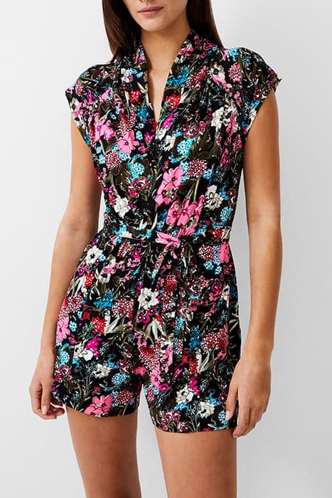 BLOSSOM HIBISCUS VEE PLAYSUIT BLACK by French Connection