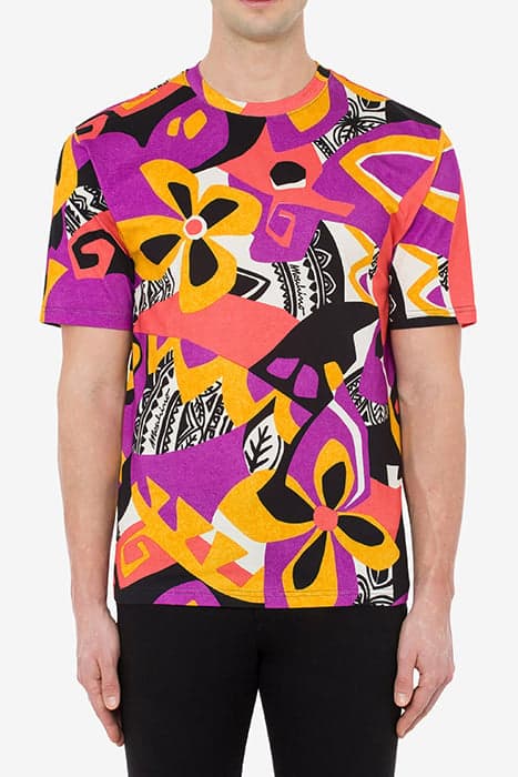 GEOMETRIC PRINT JERSEY T-SHIRT MULTICOLOR by Moschino