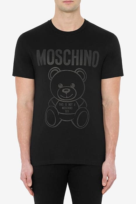 MOSCHINO TEDDY BEAR ORGANIC JERSEY T-SHIRT BLACK by Moschino